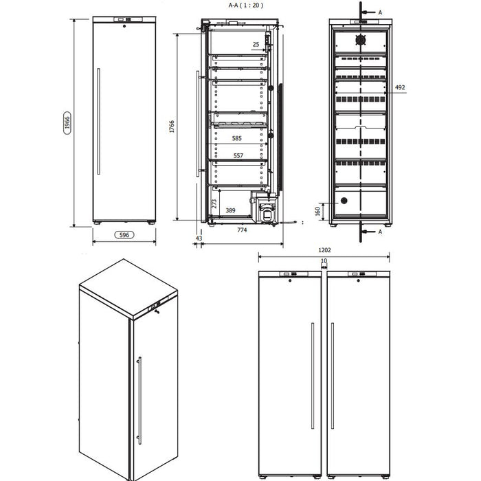 mQuvée Wijnkoelkast | WineStore 1200 Solid | 1 Zone