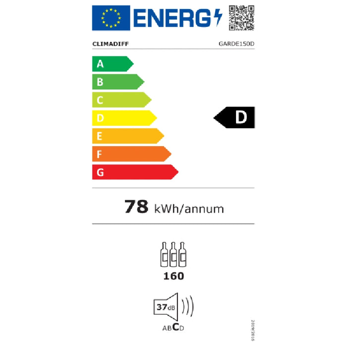 Climadiff Wijnkoelkast | GARDE150D | Multizone - Mijn-Wijnkoelkast