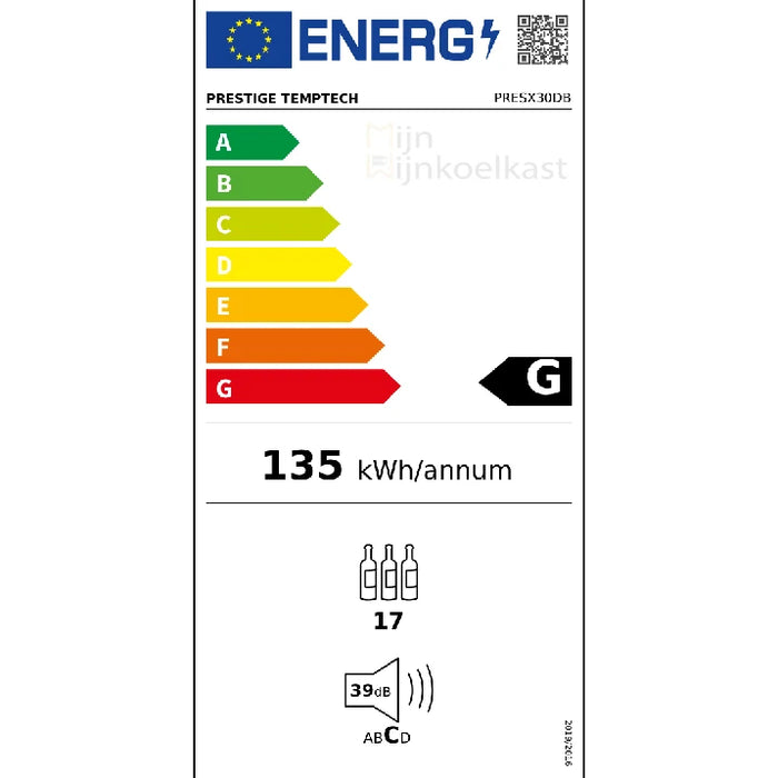 Temptech Prestige Wijnkoelkast | PRESX30DB | 2 Zones - Mijn-Wijnkoelkast