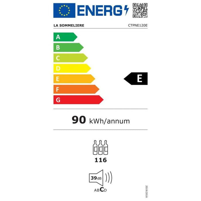Energielabel La Sommelière CTPNE120E, klasse E