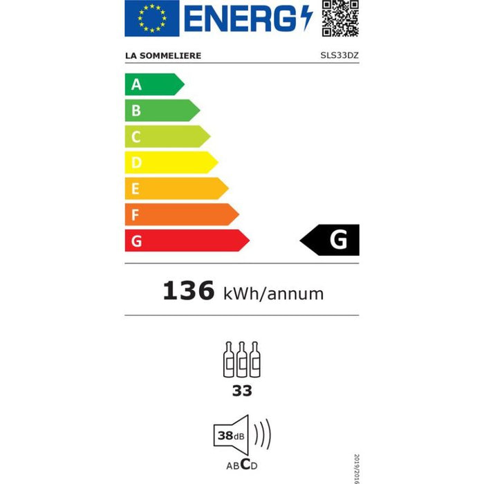 Energielabel La Sommelière SLS33DZ, klasse G