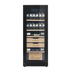 mQuvée Velvet 100 Glass Vrijstaande Wijnbewaarkast VCB100SS-GLASS | 154 flessen