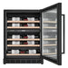 Cavin Arctic Collection 60D Shallow ACD60SFGB onderbouw wijnkoelkast, vooraanzicht met geopende deur en flessen