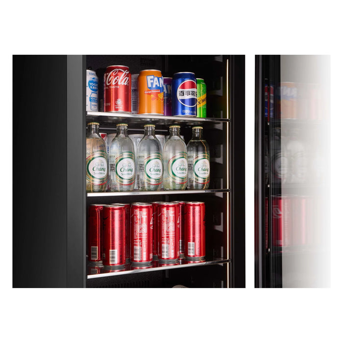 Cella WBV75D-BLACK vrijstaande wijn- en drankkoelkast, productfoto