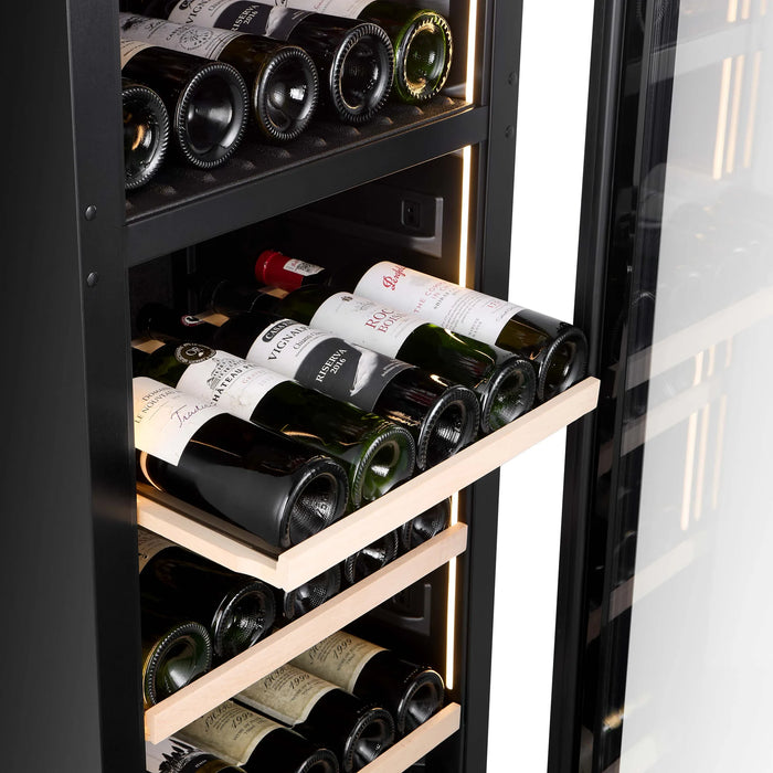 Cella WBV75D-BLACK vrijstaande wijn- en drankkoelkast, detailfoto