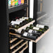 Cella WBV93D-BLACK vrijstaande wijn- en drankkoelkast, detailfoto