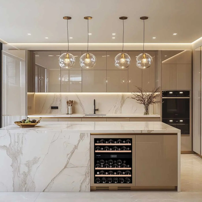 Dunavox Flow-41 onderbouw wijnkoelkast, in een keuken