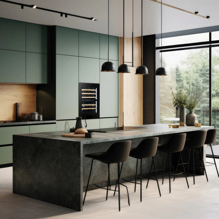 Dunavox Horizon-44 inbouw wijnkoelkast, in een keuken