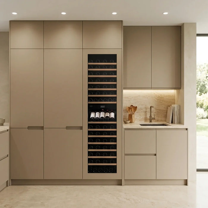 Dunavox Noble-109 inbouw wijnkoelkast, in een keuken