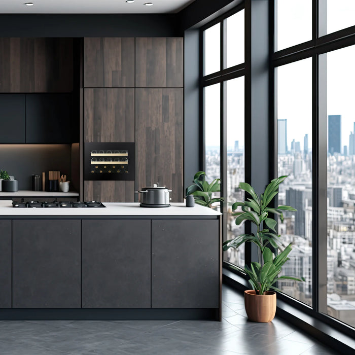 Dunavox Noble-19 inbouw wijnkoelkast, in een keuken