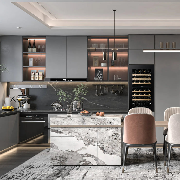 Dunavox Noble-56 inbouw wijnkoelkast, in een keuken