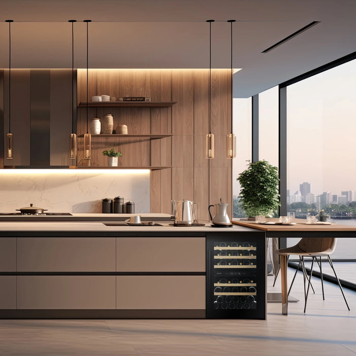 Dunavox Spirit-44 inbouw wijnkoelkast, in een keuken