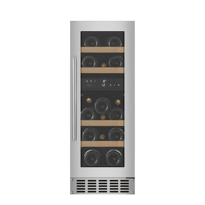 mQuvée WineCave 700 30D WCD30-700 onderbouw wijnkoelkast (afgebeeld in RVS), vooraanzicht