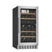 mQuvée WineCave 700 40D WCD40-700 schuin aanzicht met gesloten deur (afgebeeld in RVS)