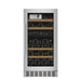 mQuvée WineCave 700 40D WCD40S-700 onderbouw wijnkoelkast RVS, vooraanzicht