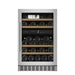 mQuvée WineCave 700 50D WCD50S-700 onderbouw wijnkoelkast RVS, vooraanzicht