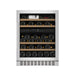 mQuvée WineCave 700 60D WCD60-700 onderbouw wijnkoelkast (afgebeeld in RVS), vooraanzicht
