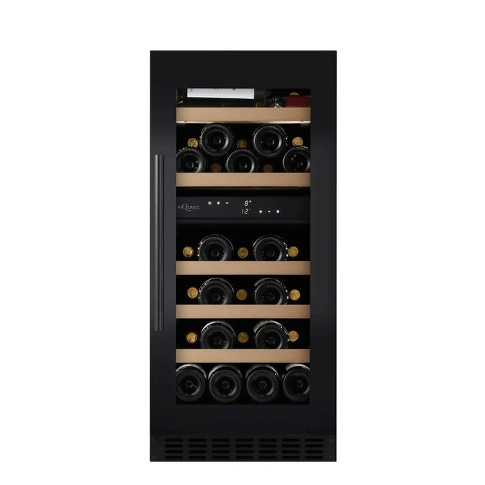 mQuvée WineCave 780 40D WCD40AB-780 onderbouw wijnkoelkast antraciet zwart, vooraanzicht