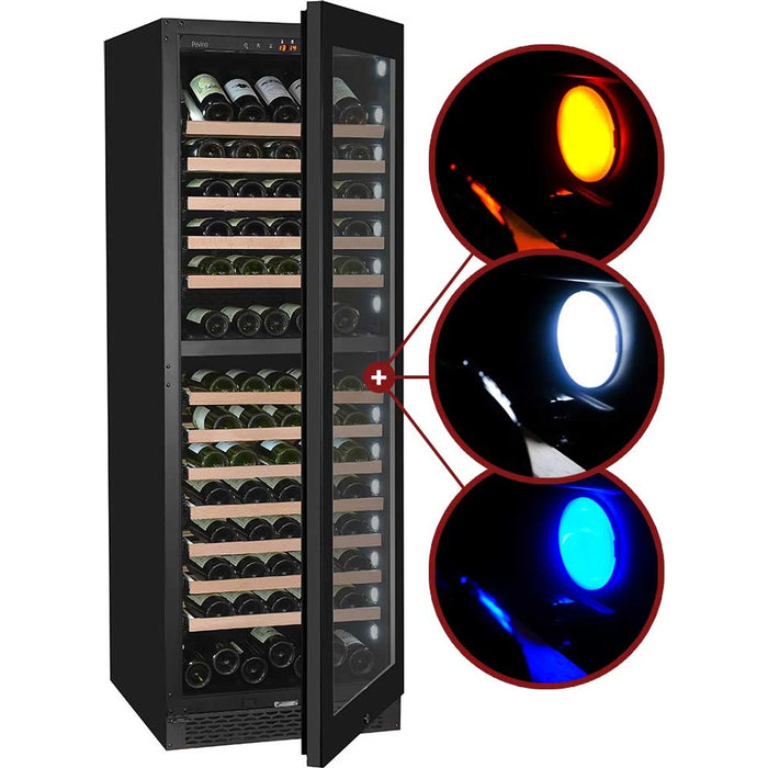 Pevino Majestic PNG180D-HHB vrijstaande wijnkoelkast, ledverlichting in drie kleuren