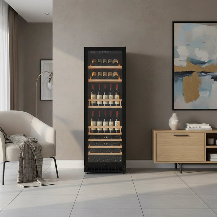 Pevino Noble PN328MB-HHB-Hor vrijstaande wijnkoelkast, in een interieur