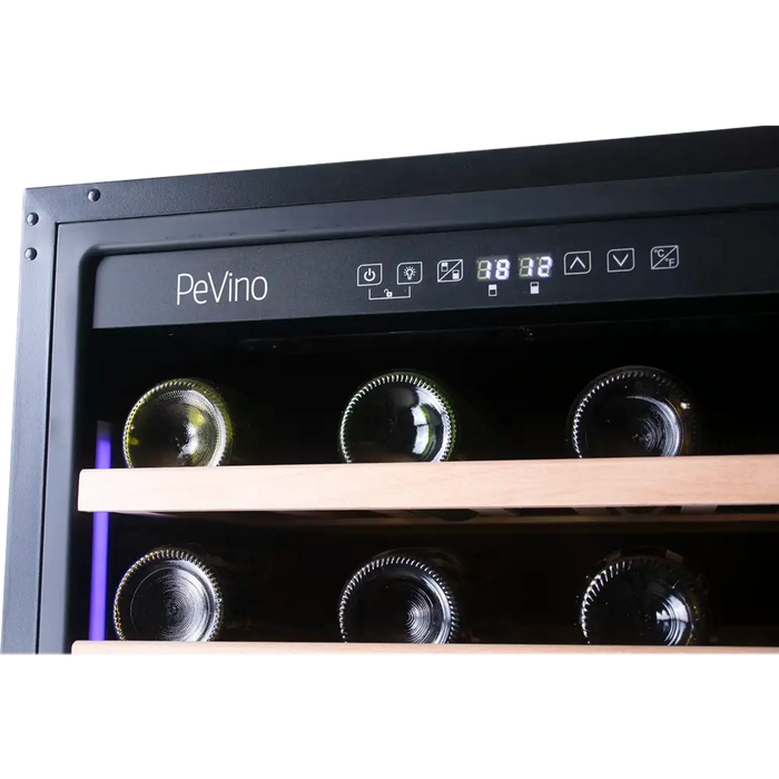 Pevino Noble PN328MB-HHB-Som vrijstaande wijnkoelkast, detail bediening