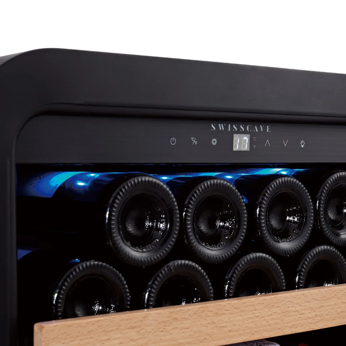 Swisscave Classic WL120F-BLACK vrijstaande wijnkoelkast, bedieningspaneel