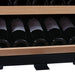 Swisscave Classic WL120F-BLACK vrijstaande wijnkoelkast, onderste legger met flessen