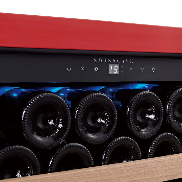 Swisscave Classic WL120F-RED vrijstaande wijnkoelkast, bedieningspaneel