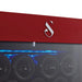 Swisscave Classic WL120F-RED vrijstaande wijnkoelkast, logo en verlichting