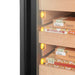 Swisscave CLB-360 vrijstaande humidor, greep van geborsteld aluminium