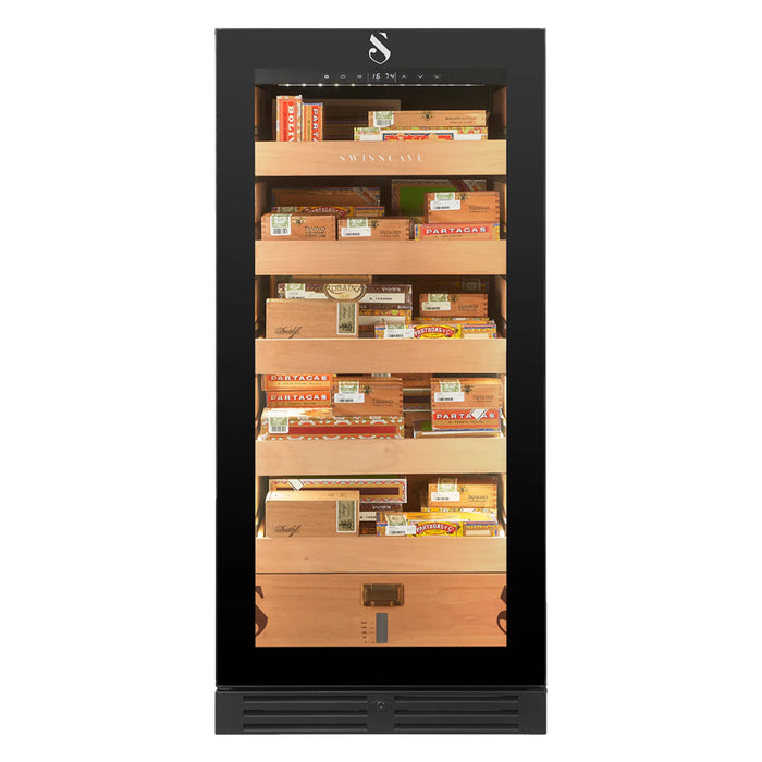 Swisscave CLB-360 vrijstaande humidor, vooraanzicht