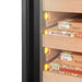 Swisscave CLB-460 vrijstaande humidor, greep van geborsteld aluminium