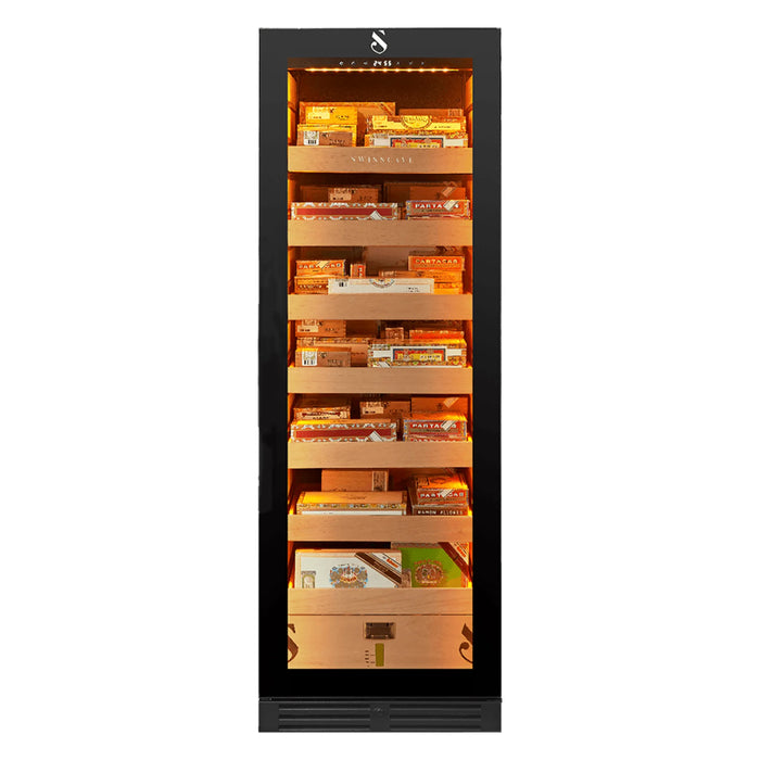 Swisscave CLB-460 vrijstaande humidor, vooraanzicht