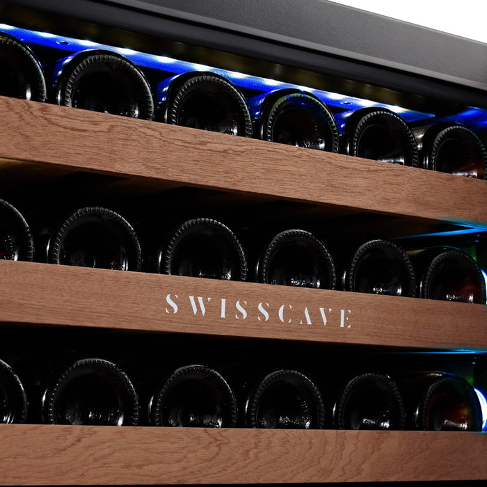 Swisscave Luxury WIB-178DFT inbouw wijnkoelkast, verlichting in blauw