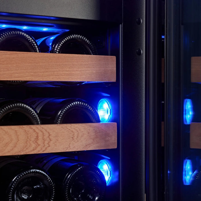 Swisscave Luxury WIB-60DFT inbouw wijnkoelkast, verlichting in blauw