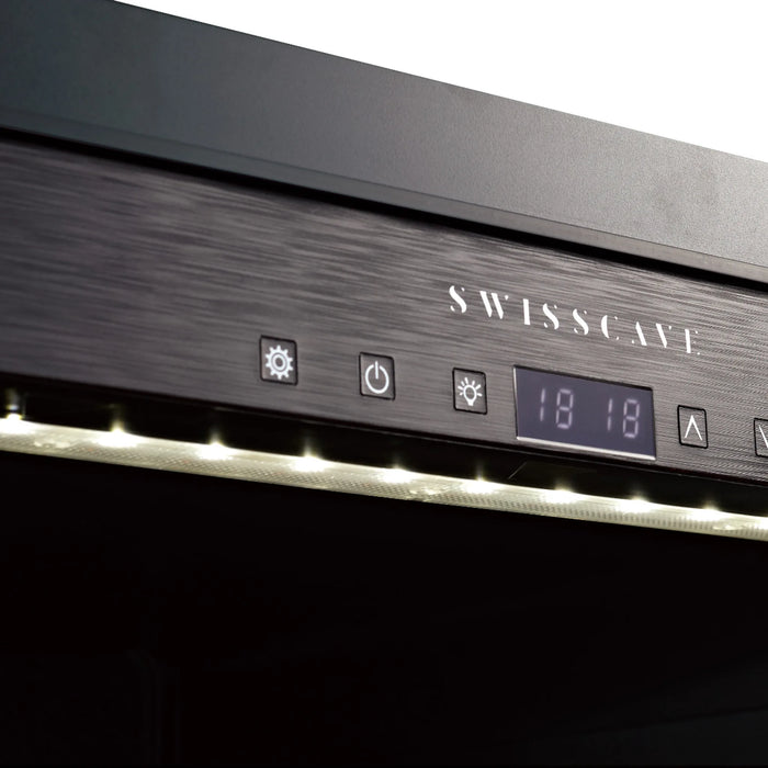 Swisscave Luxury WLB-460FLD-MIX vrijstaande wijnkoelkast, verlichting in wit bovenin