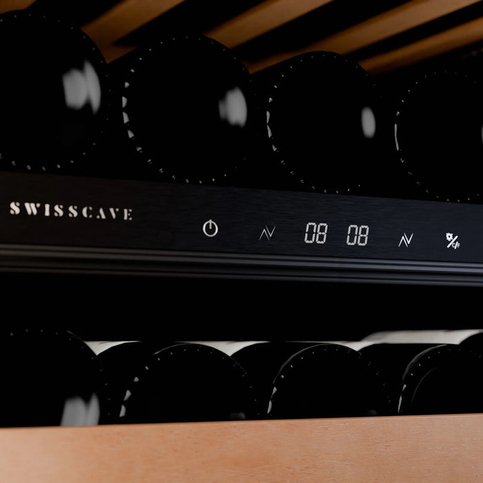 Swisscave Premium WLB-120DF-BLACK vrijstaande wijnkoelkast, bedieningspaneel