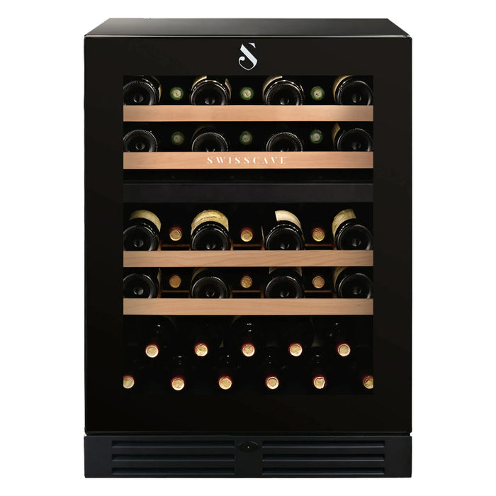 Swisscave Premium WLB-160DF vrijstaande wijnkoelkast, vooraanzicht