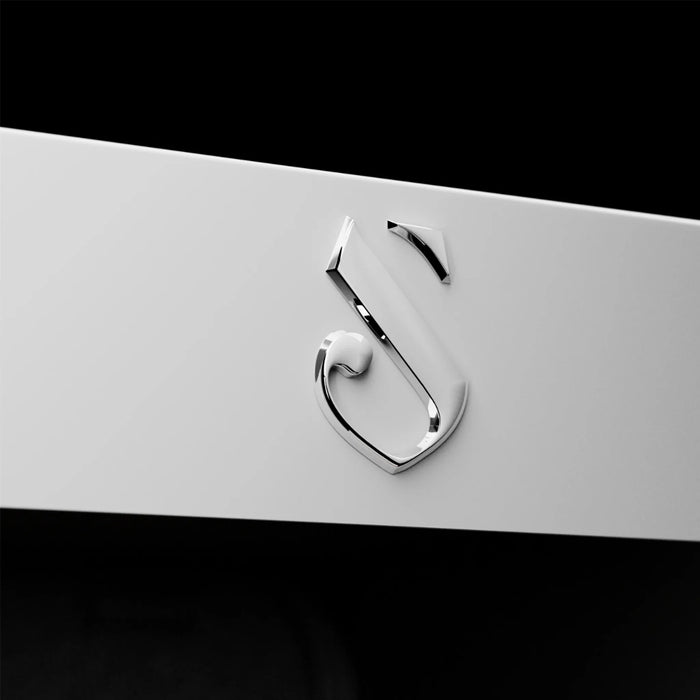 Swisscave Premium WLB-320DF-WHITE vrijstaande wijnkoelkast, logo en verlichting