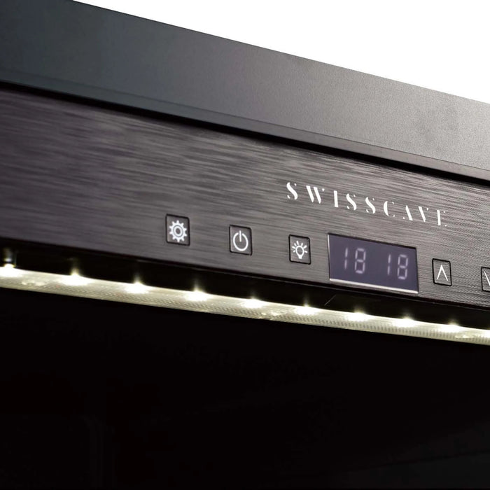 Swisscave Premium WLB-360F-MIX vrijstaande wijnkoelkast, verlichting in wit bovenin