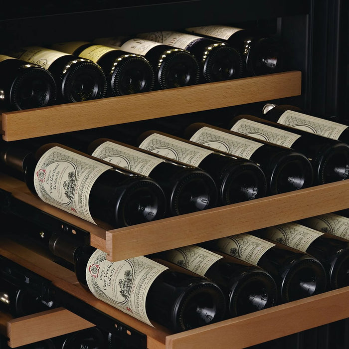 Swisscave Premium WLB-360F-MIX vrijstaande wijnkoelkast, uittrekbare legger met flessen