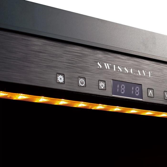 Swisscave Premium WLB-460FHU-MIX vrijstaande wijnkoelkast, verlichting in amber bovenin