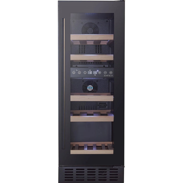 Temptech Classique CLX30DB onderbouw wijnkoelkast, vooraanzicht zonder flessen