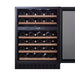 Temptech Classique CLX60DB onderbouw wijnkoelkast, deur open met flessen