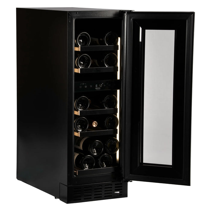 Temptech Epoq EWDU30B25G met open deur en 16 flessen
