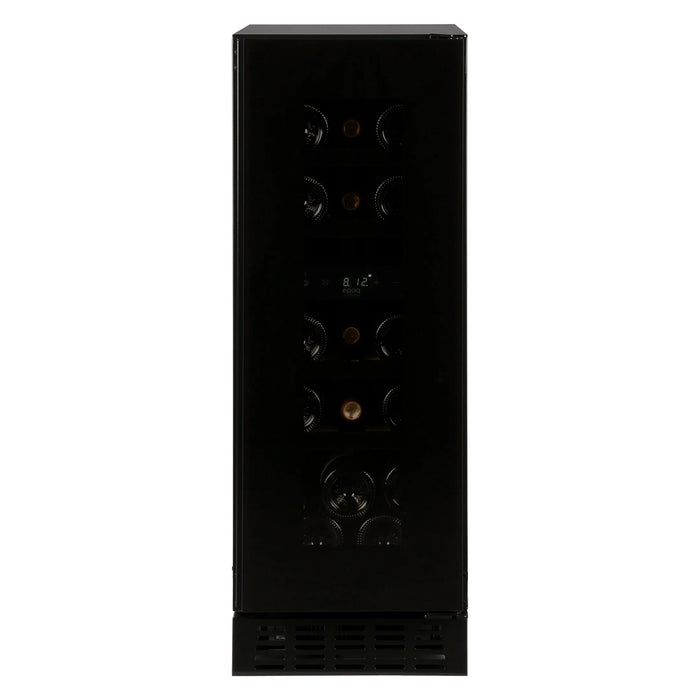 Temptech Epoq EWDU30B25G, zwarte glazen deur gesloten
