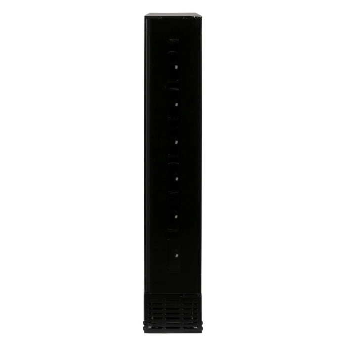 Temptech Epoq EWSU15B25G, zwarte glazen deur gesloten