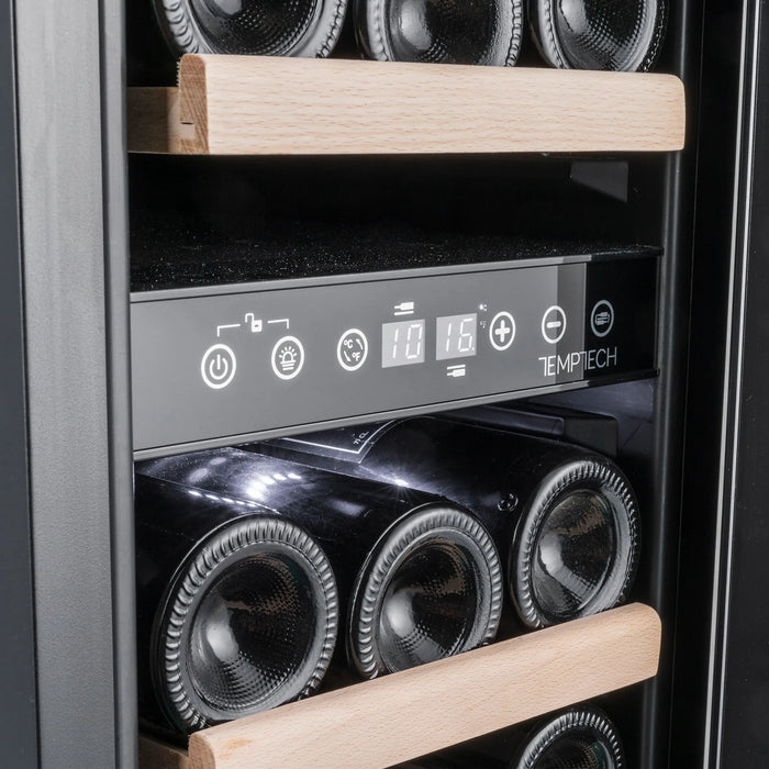 Temptech Oslo OX30DX-24 onderbouw wijnkoelkast, detail bediening