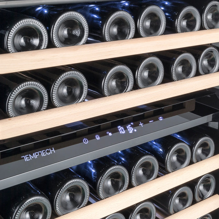 Temptech Oslo OX60DRB-24 onderbouw wijnkoelkast, leggers en bediening