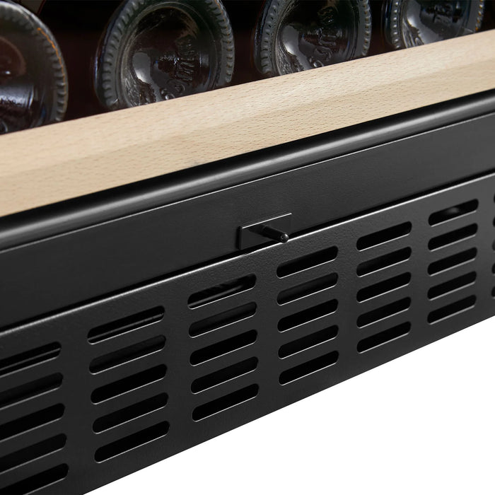 Temptech Oslo OX60DRB-24 onderbouw wijnkoelkast, detail ventilatierooster in de plint